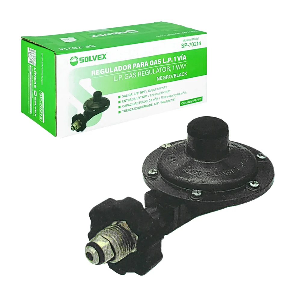 Regulador para gas l.p color negro / sp-...