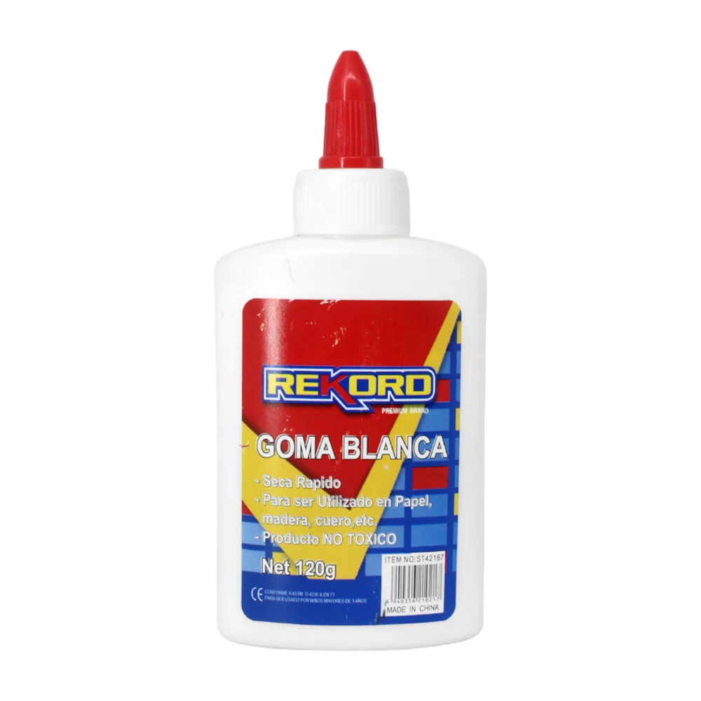 1pza resistol liquido - goma blanca escolar rekord de 120g / st42167
