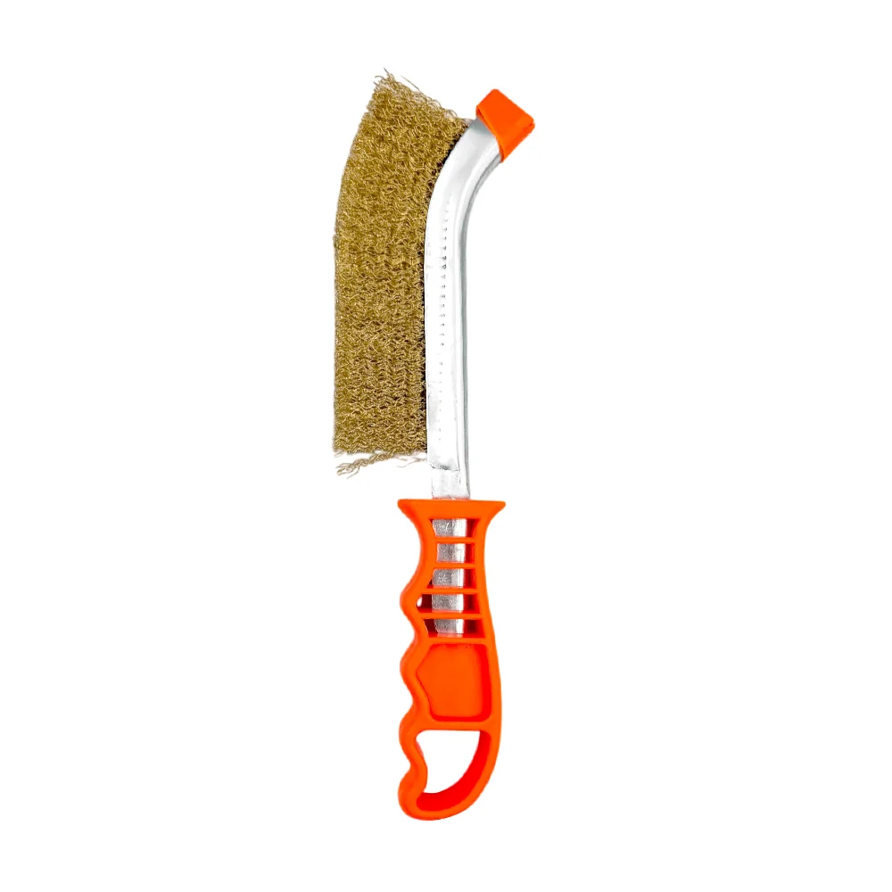 Cepillo de alambre curvo fumetax para remover oxidación, pintura y residuos, 24.5cm / sw-32030801