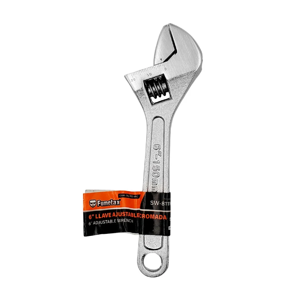 Llave ajustable metálica fumetax cromada de 6 pulgadas / sw-81110106