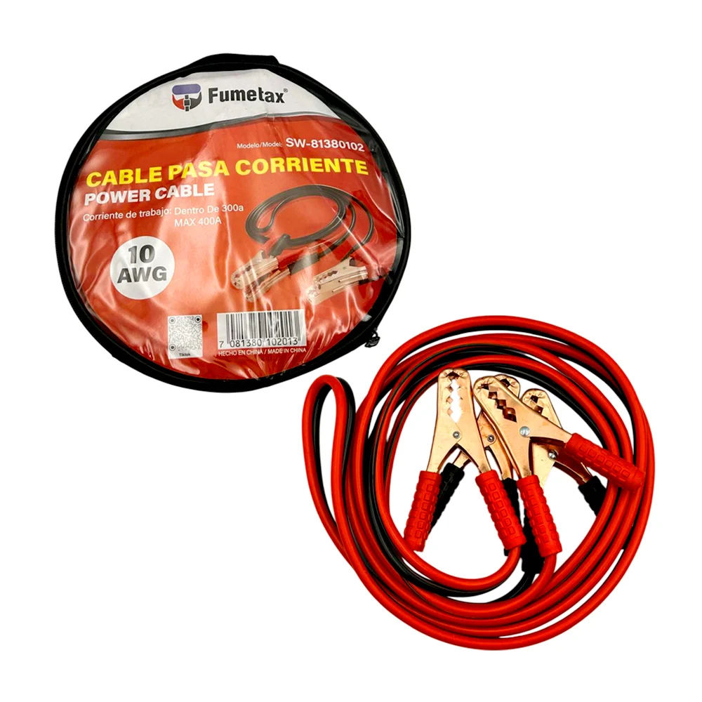 Cables pasa corriente fumetax de calibre 10awg para autos, 3.5m / sw-81380102
