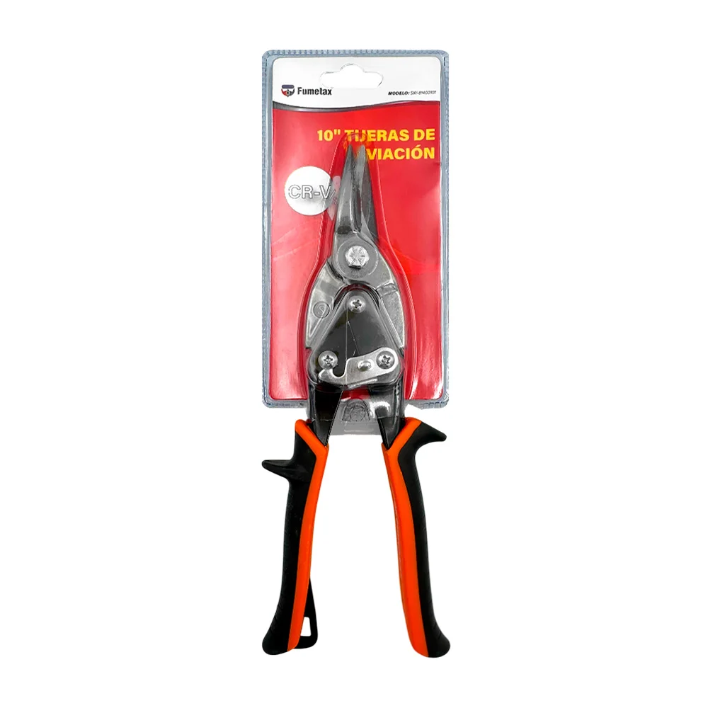Tijeras de aviación fumetax de 10 pulgadas con mango de plástico / cr-v / sw-81400101