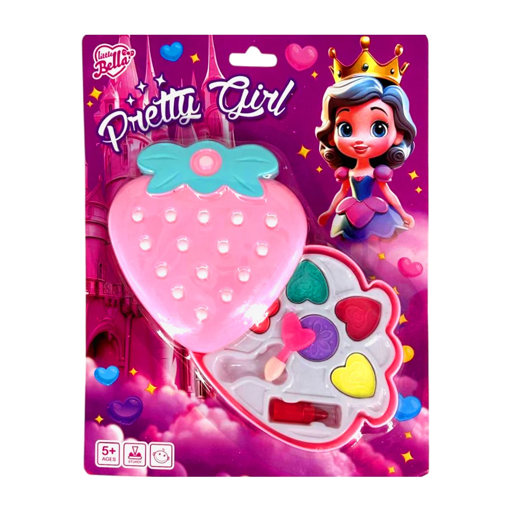 Estuche de maquillaje infantil con diseño en forma de fresa, variedad de colores / pretty girl / sw2381