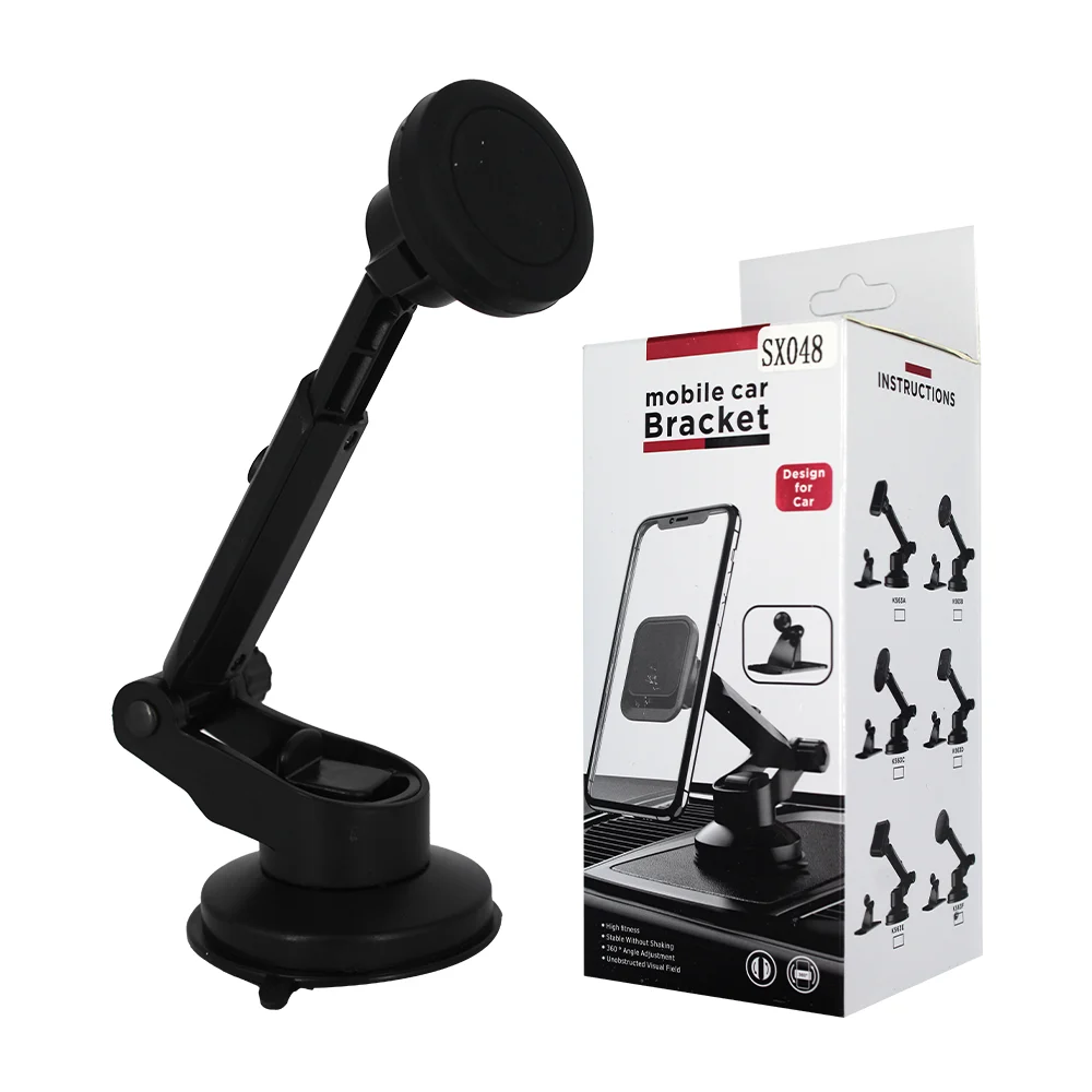 Soporte magnético de coche para teléfono con pegamento adherible para tablero / mobile car bracket / sx048