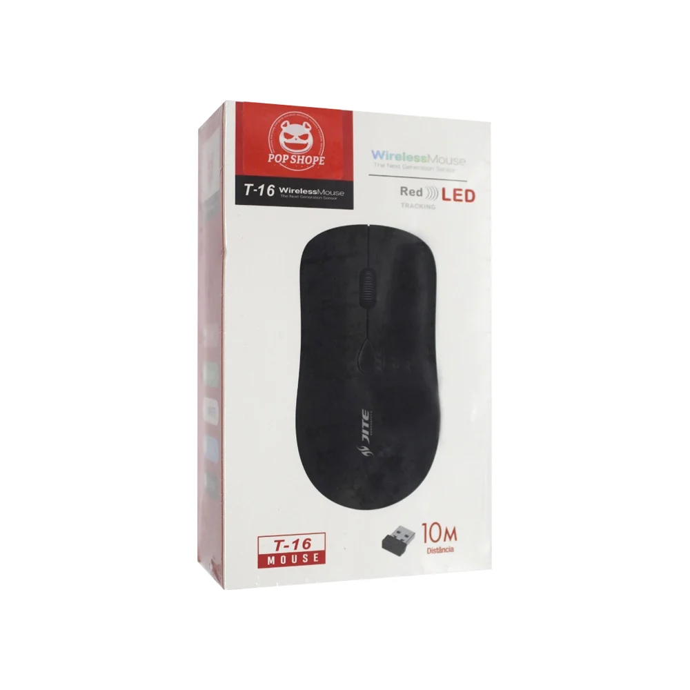 Mouse inalámbrico pop shope con micro receptor 2.4ghz, variedad de colores / t16