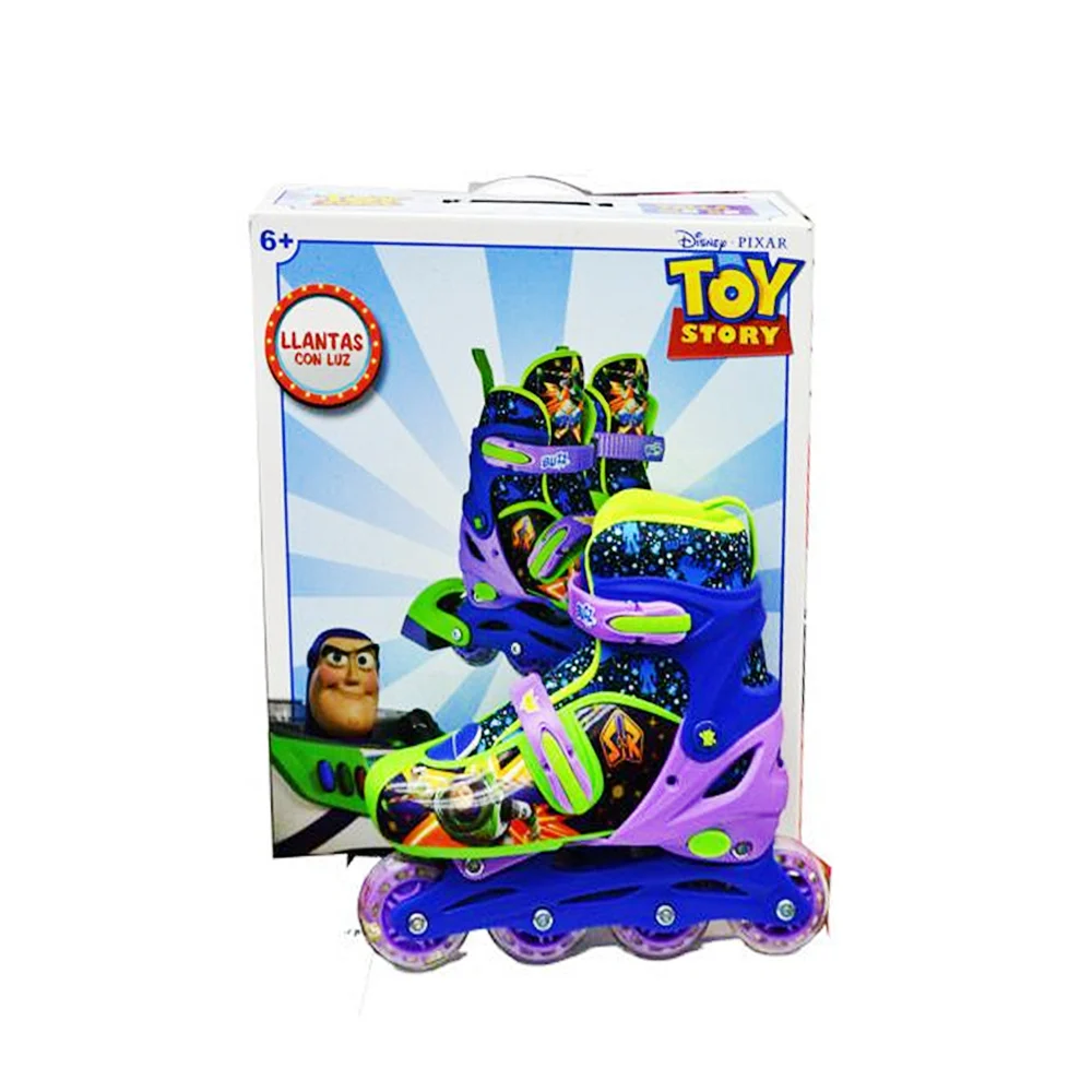 Par de patines en linea con 4 ruedas y diseño de buzz lightyear, tallas de 19 a 24 / t378442-a / t378442-b