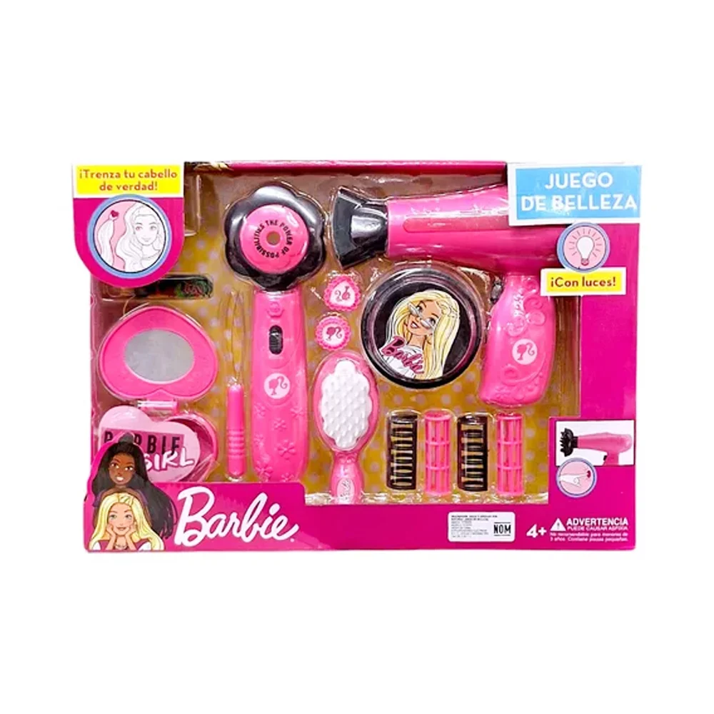 Set de juguete con accesorios de belleza con diseño de barbie / t378781