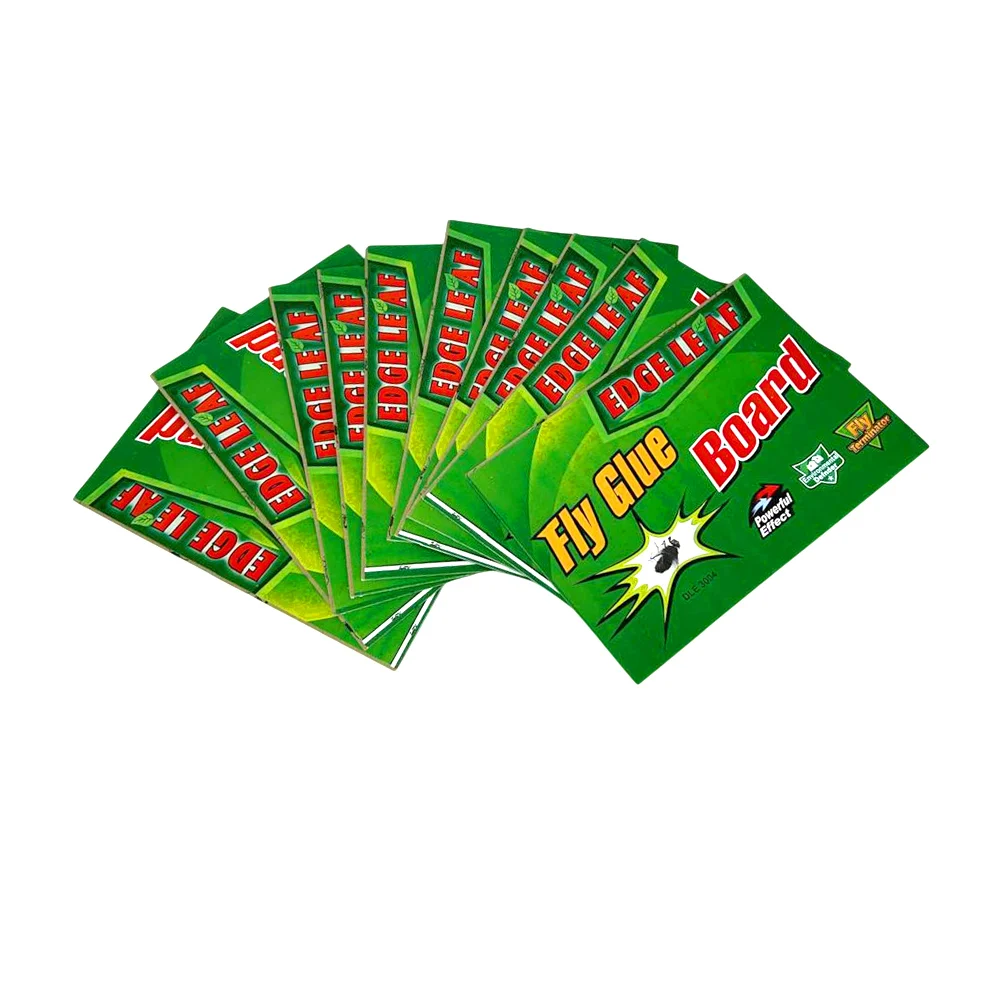 Paquete con 10 planillas - trampas con pegamento adhesivo para atrapar moscas / fly glue board / dle 3004 / t600