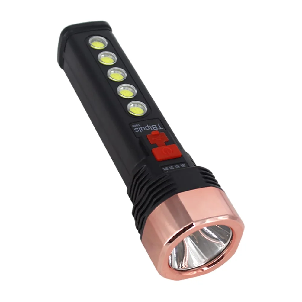 Lámpara linterna led de mano con 4 modos de luz intercambiable / tbipuls