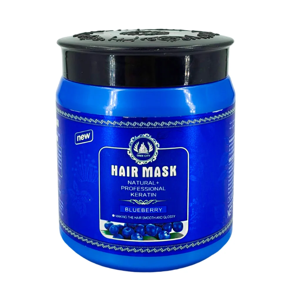 Mascarilla capilar nutritiva con extracto de mora azul y keratina / hair mask / blueberry / tc-2228