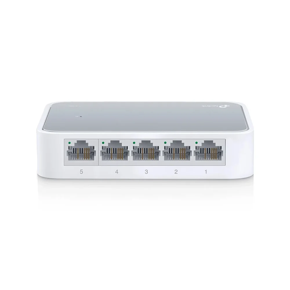 Switch de escritorio tp-link de 5 puertos con velocidad de 10mbps a 200mbps / sf1005d