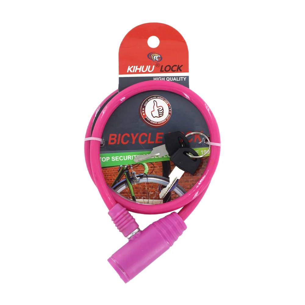 Candado de seguridad + juego de 2 llaves con negro, para bicicletas, variedad de colores / bicycle lock / tl42206