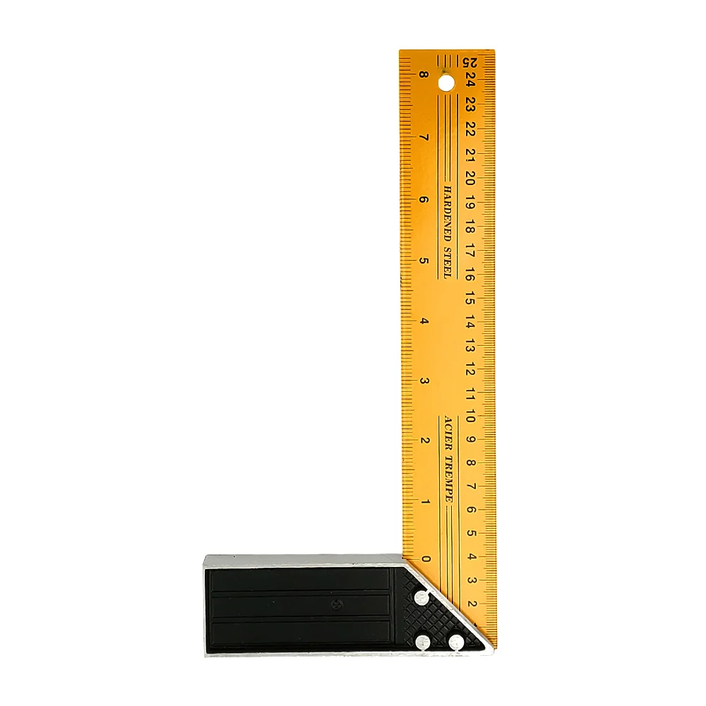 Regla escuadra metálica con ángulo L de 21cm para carpinteria / tl42942 / tl42492