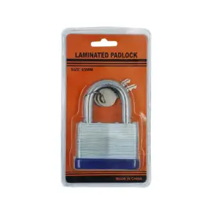 1pza Candado laminado de 65mm con juego de 2 llaves / laminated padlo…