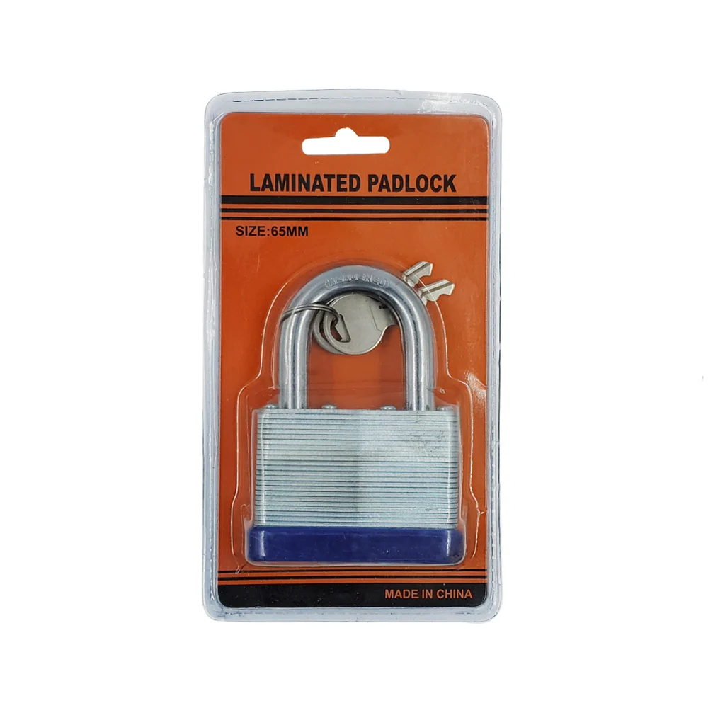 1pza Candado laminado de 65mm con juego de 2 llaves / laminated padlock / tl43142