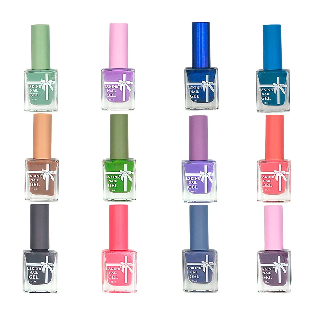 Esmalte para uñas, en tono matte o metálico de 15 ml, variedad de colores / nail gel / estampado moño / esmalte lskinr