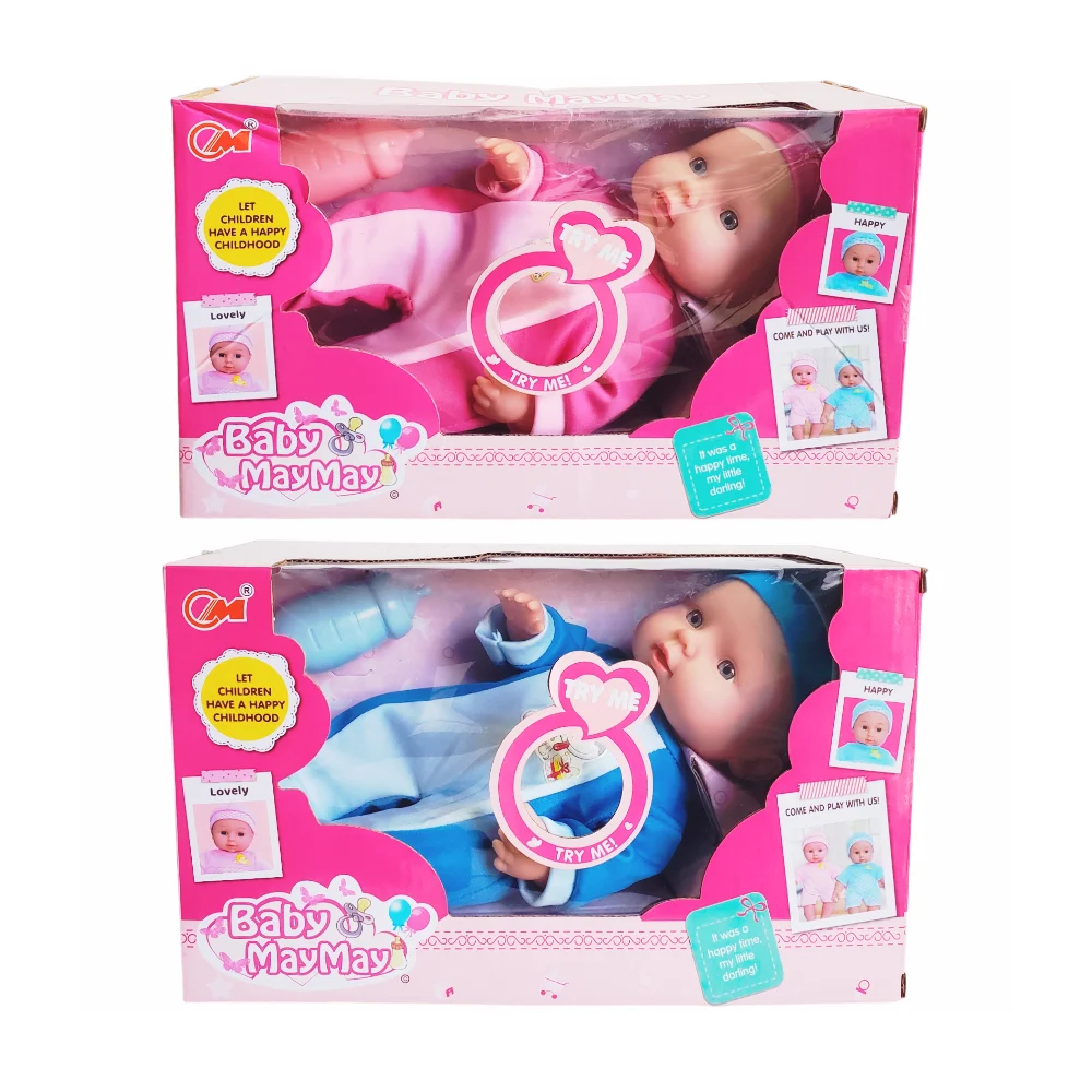 Muñeca nenuco baby may may feliz con sonido, mameluco, gorro y biberón, variedad de colores / ts68618