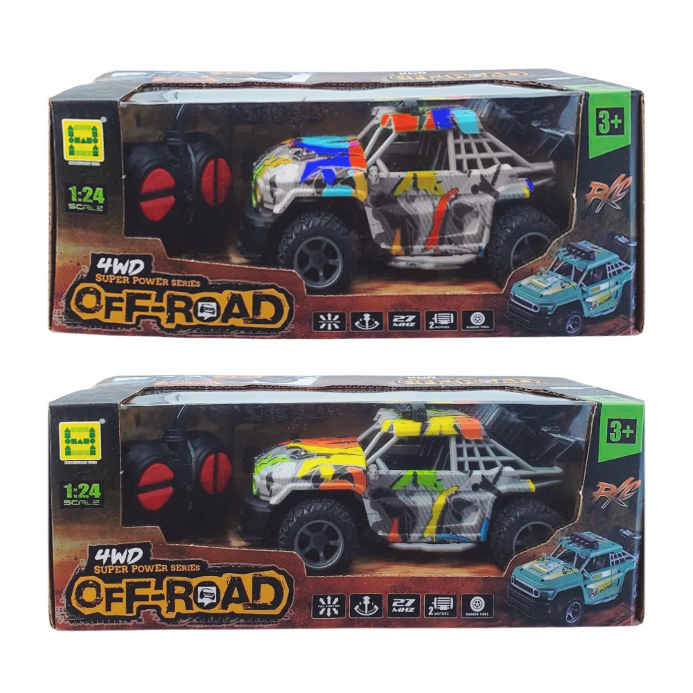 Camioneta tipo todo terreno con diseño de graffiti + control remoto y neumáticos de goma, variedad de modelos / off-road