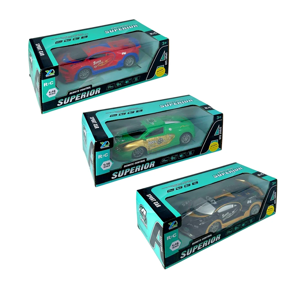 Carro deportivo a control remoto con escala 1:16, 27mhz, variedad de colores / remote control superior / ts74287