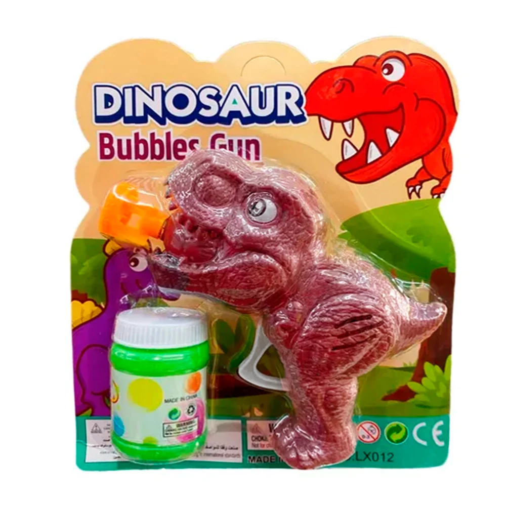Pistola de burbujas con forma de dinosaurio + bote de jabón / dinosaur bubbles gun / ts80556 / ts85945