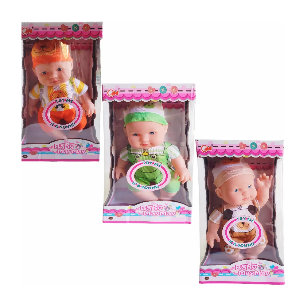 Muñeca baby may may tipo nenuco con sonido y ropa con estampado de animales, variedad de modelos / a202-c / ts86701