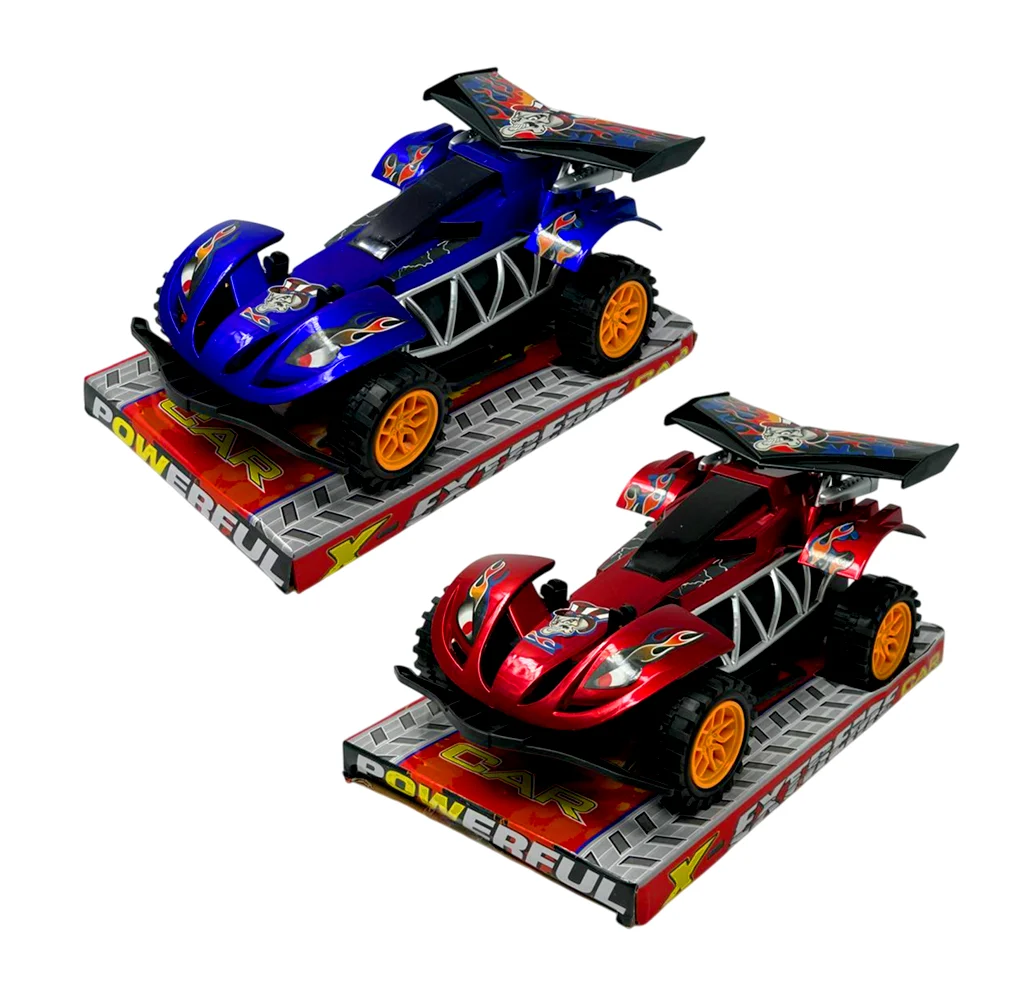 Carro de carreras 4x4 con estampado de calavera con gorro y flamas, variedad de modelos / x-extreme car / ts88336