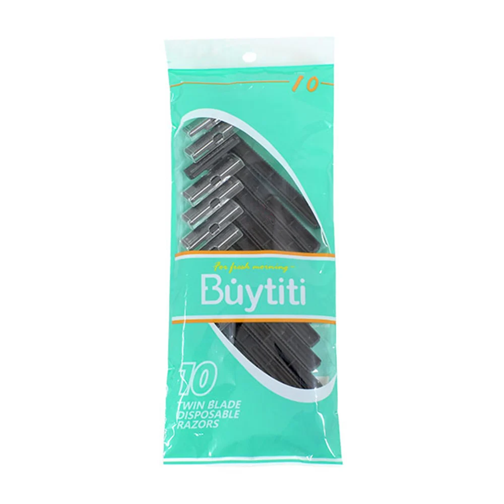 Paquete de 10 rastrillos desechables buytiti con doble navaja / txd-21