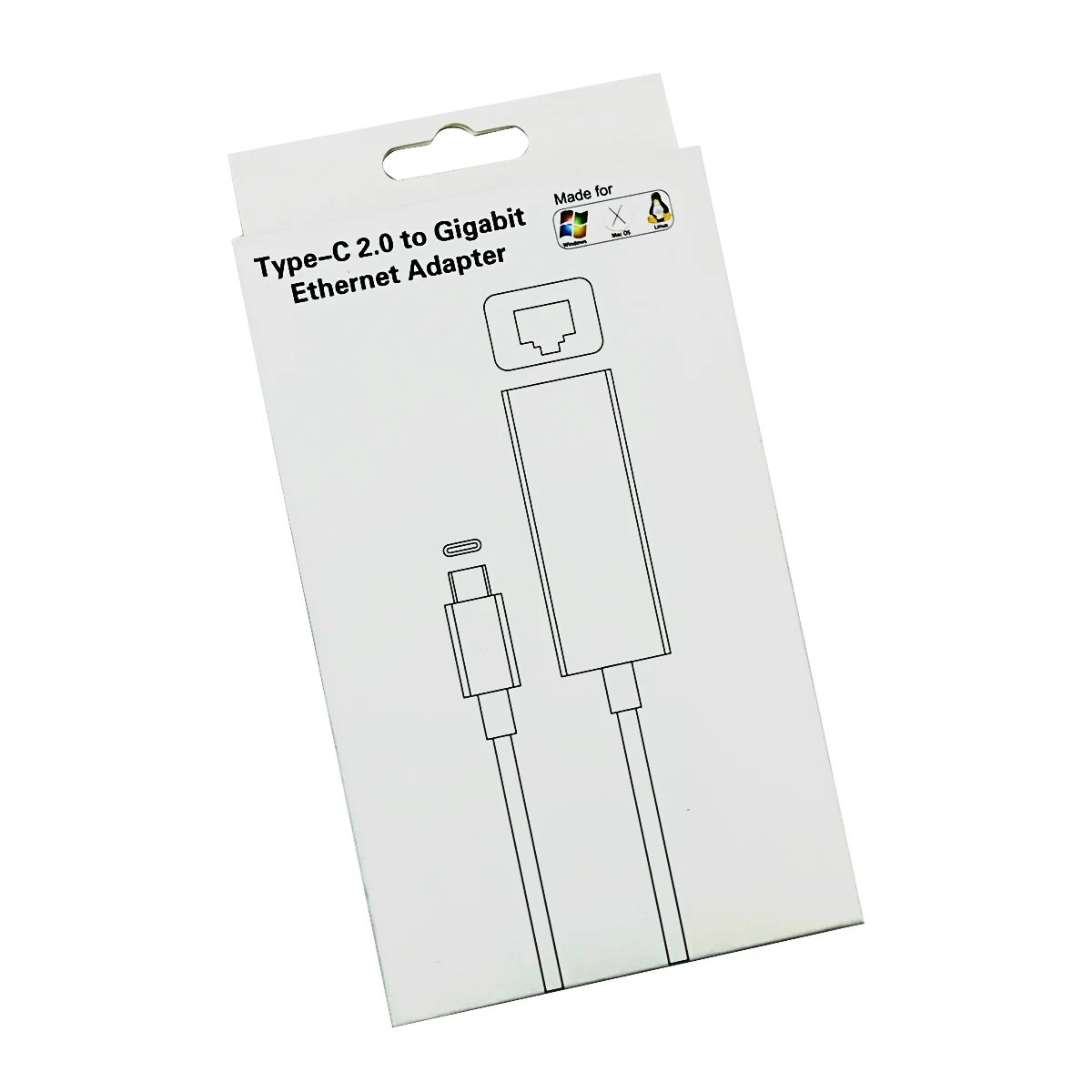 Adaptador / convertidor con entrada tipo c a puerto ethernet red lan rj45 / type-c 2.0 to gigabit ethernet adapter
