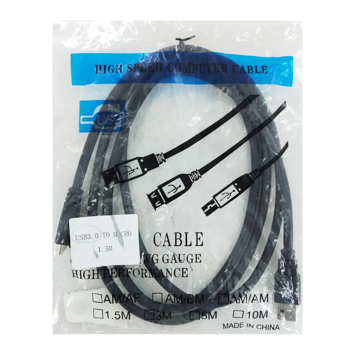 Cable adaptador usb 3.0 a micro b de 1.5mtrs / high speed computer cable