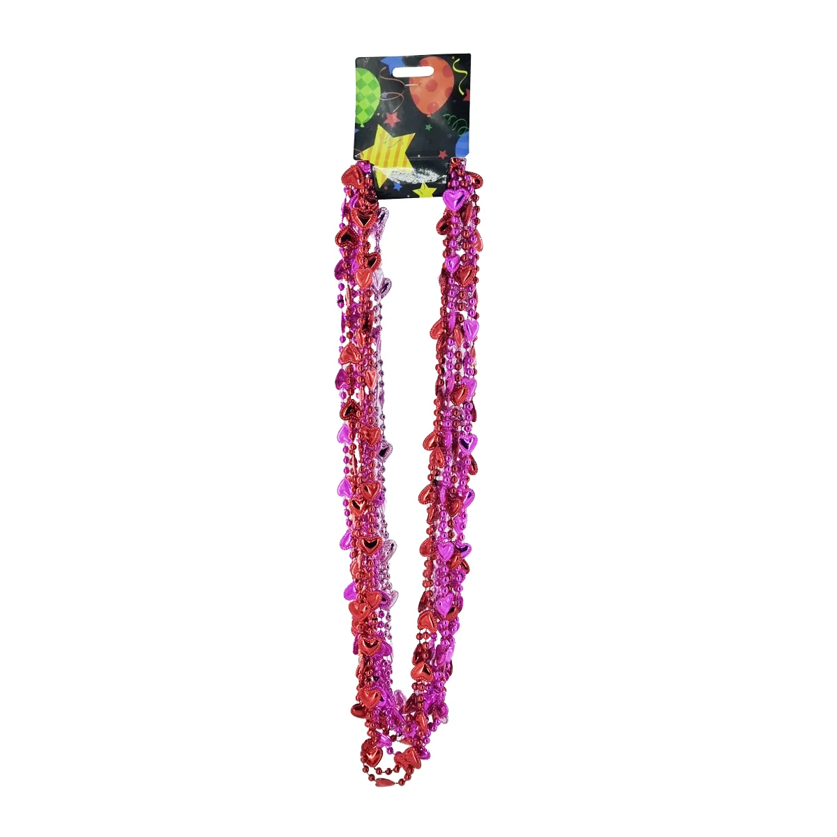 Paquete con 12 de perlas con figuras de corazón para fiesta en tono metálico, variedad de colores / v-344