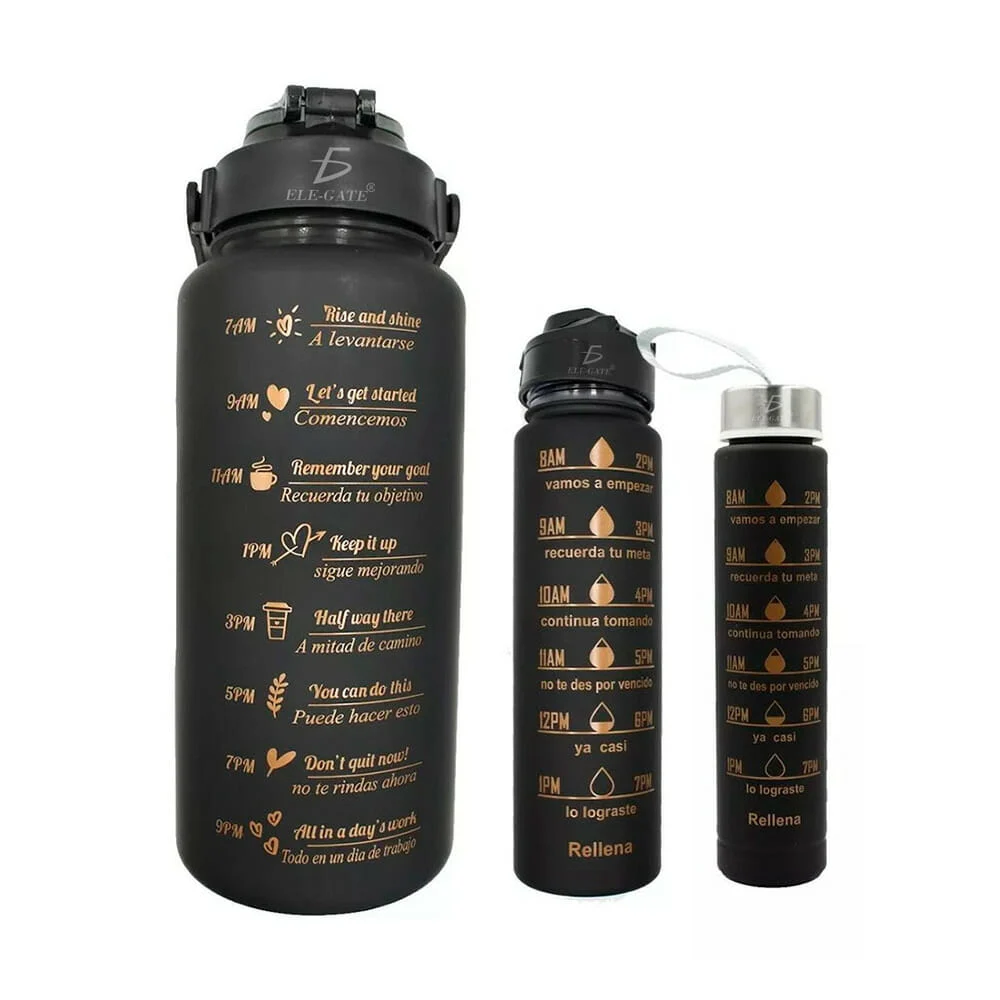 Juego con 3 botellas color mate ele-gate...
