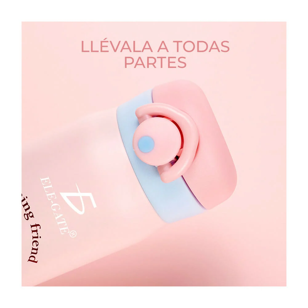 Botella termo ele-gate con diseño kawaii, popote y capacidad de 500ml, variedad de diseños / vas.45.3