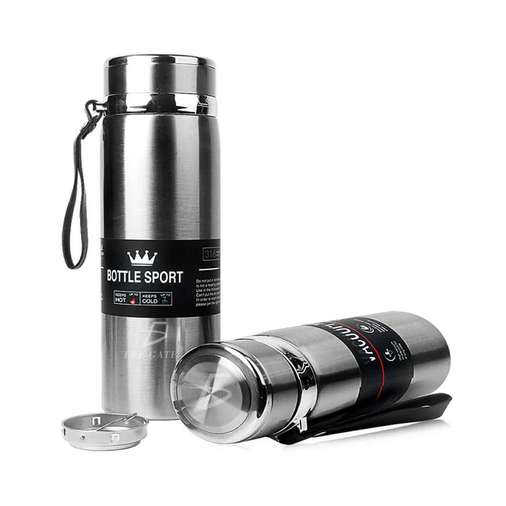 Termo liso de acero inoxidable con infusor y capacidad de 600ml / bottle sport