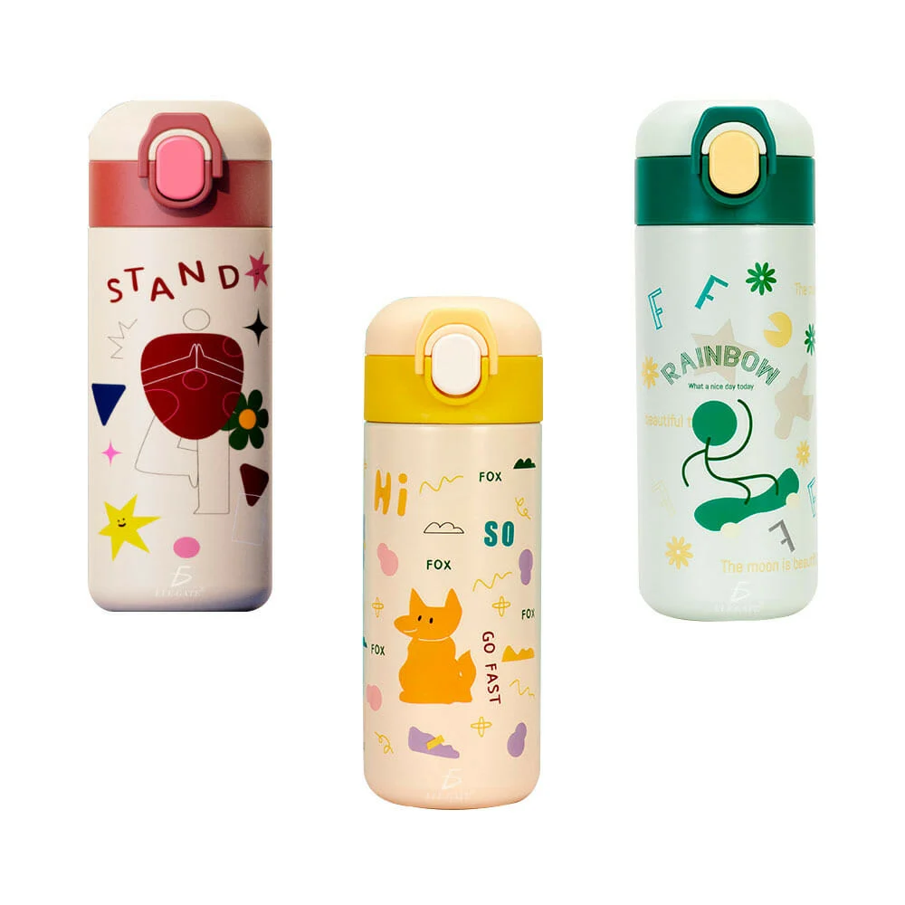 Termo ele-gate de acero inoxidable con diseño de animales dibujos animales y capacidad para 350ml, variedad de diseños / vas.47.4