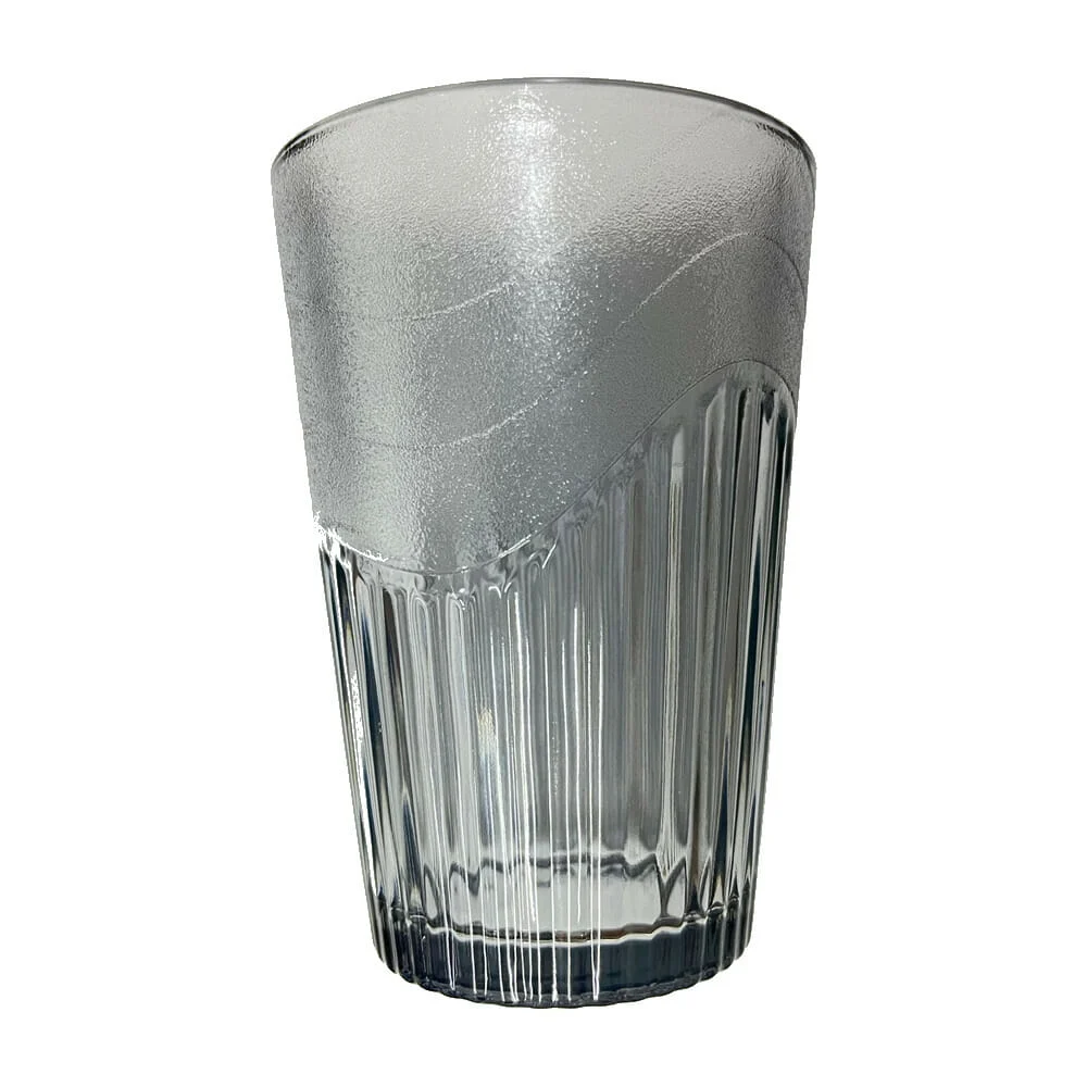 1pza Vaso de vidrio con relieves verticales y ondas, variedad de colores / aizlv / x103
