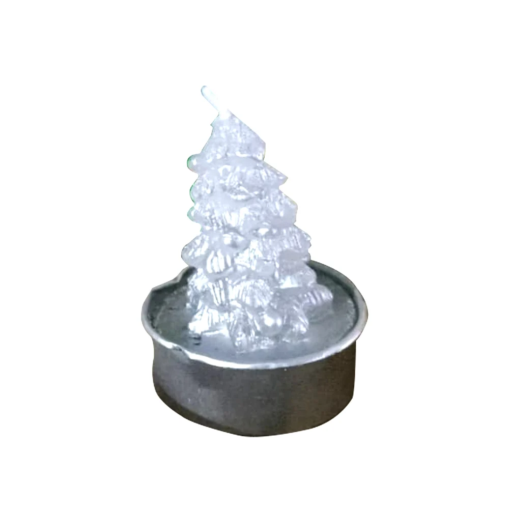 1pza Vela pequeña de cera navideña con forma y base metálica, variedad de modelos / vl3
