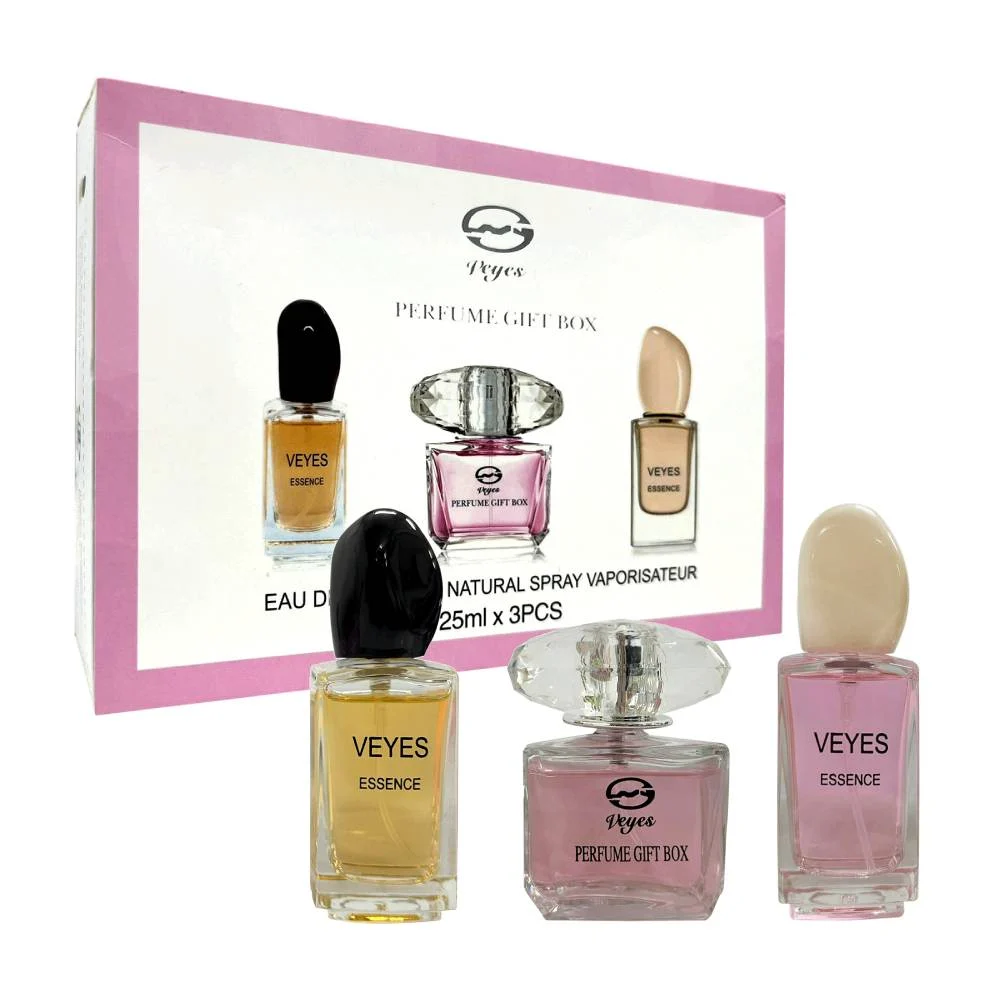 Kit 3 perfumes veyes 25ml en spray con fragancia para dama, variedad de aromas / perfume gift box / w1200