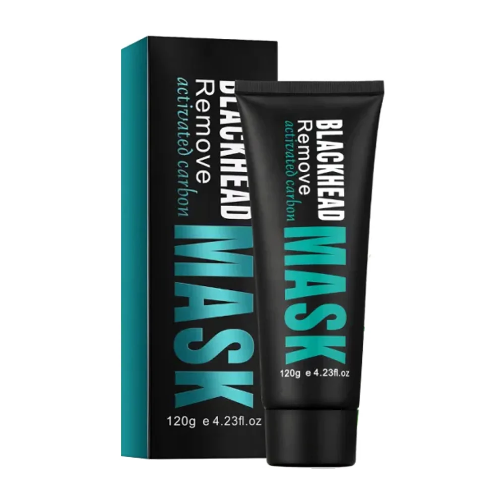 Mascarilla negra mooyam con carbón activado para eliminar puntos negros, aplicador y 4 pinzas blackhead extractoras 120g / w1mooyam-097