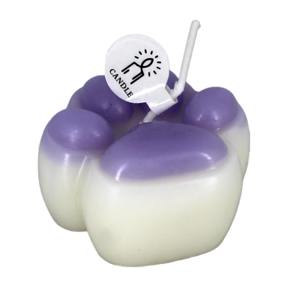 Mini vela de cera en forma de huellitas, variedad de colores