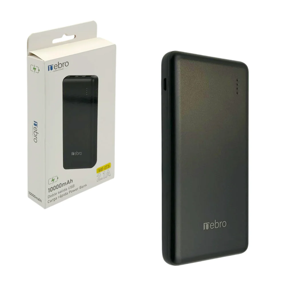 Power bank / batería portátil de 10000mah con 2 puertos usb, variedad de colores / 363102