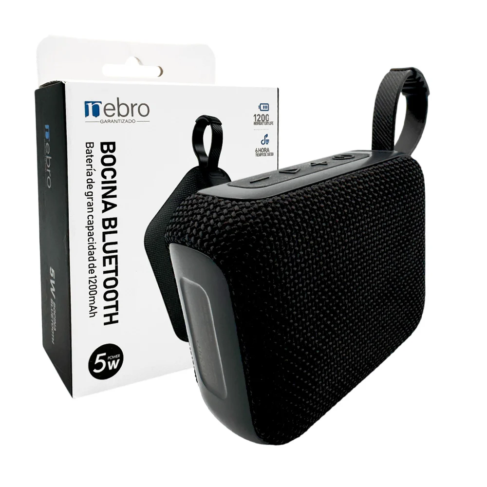 Bocina inalámbrica chica bluetooth con puerto usb-tf, 1200mah / nebro / wg-131