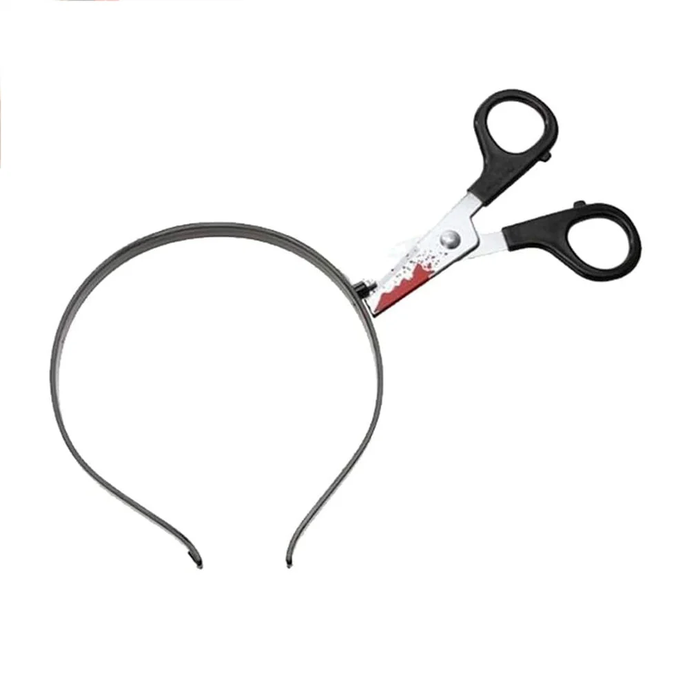 Diadema con simulación de tijeras atravesadas para disfraz de halloween / ws37