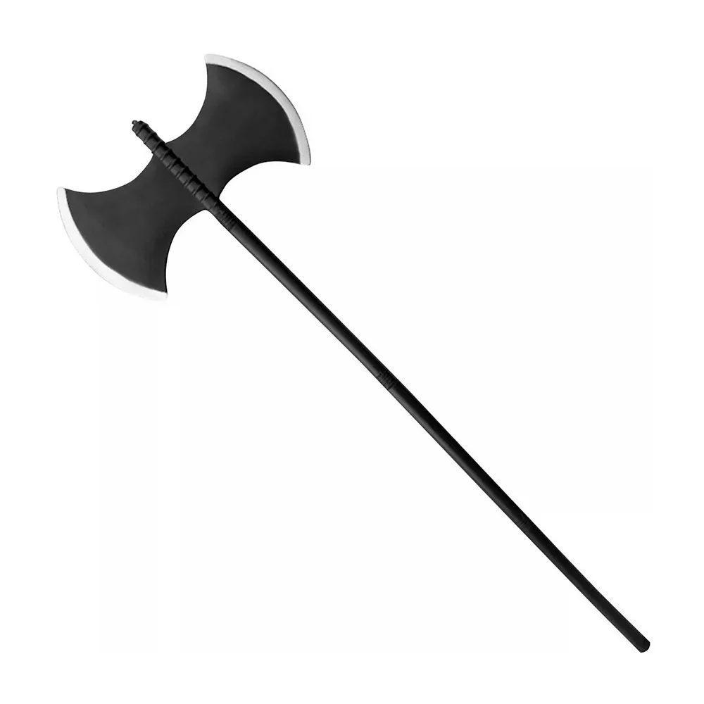 Hacha doble tipo medieval de plástico para disfraz de halloween 106cm / ws52