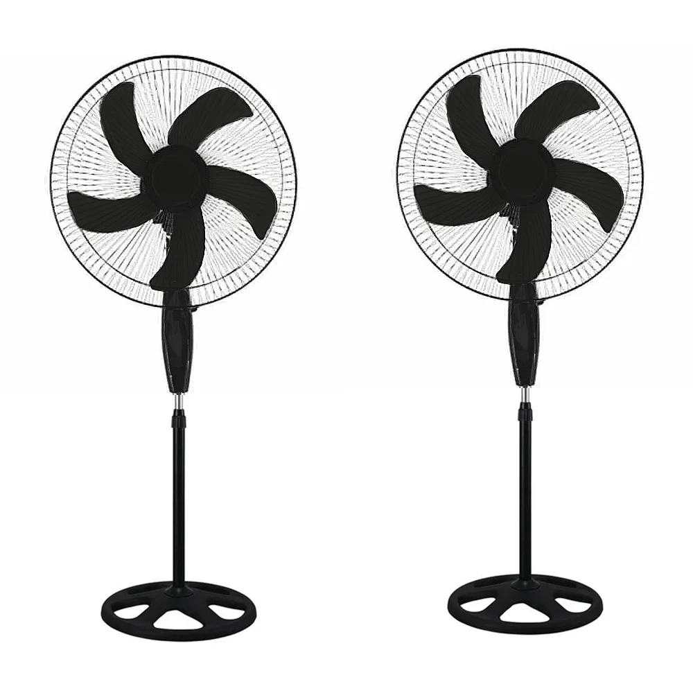 Par de ventiladores redondos 16 pulgadas con 5 aspas de plástico, 3 velocidades y pedestal, variedad de colores / yong / x-746-1 / x-746-2