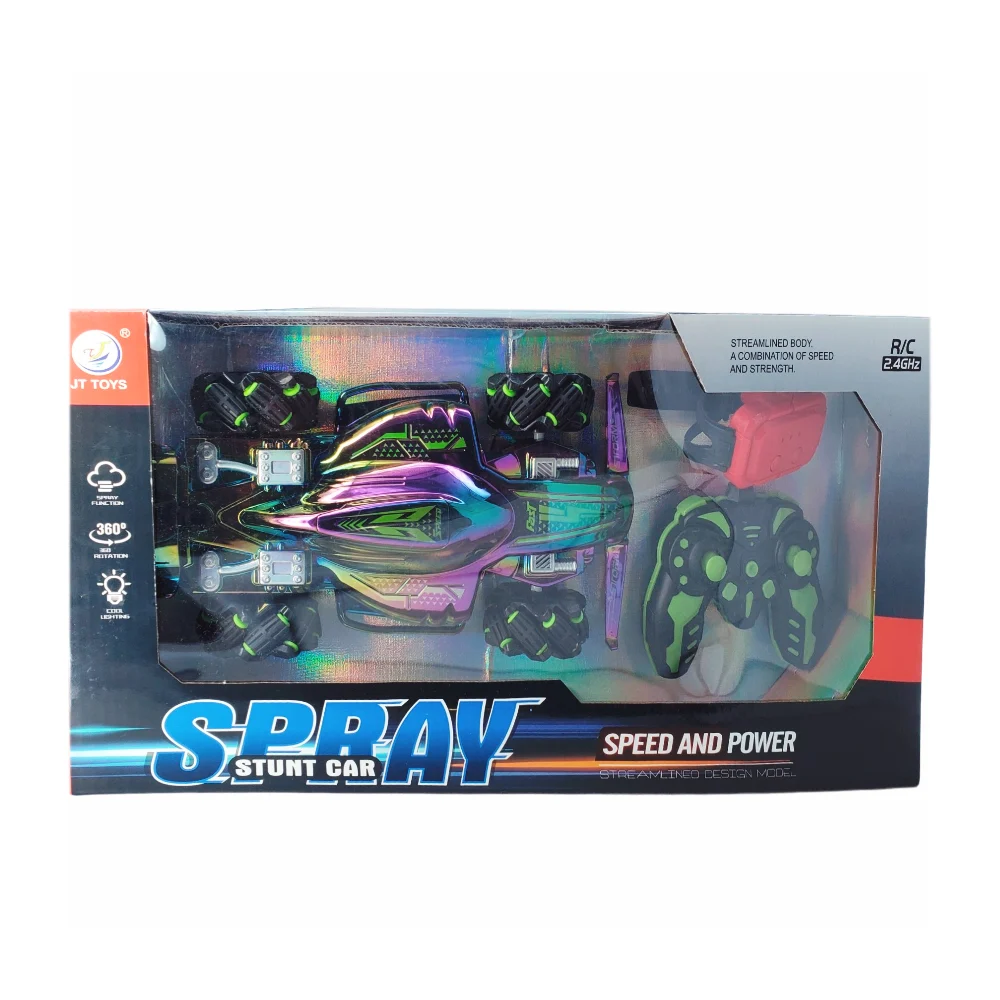 Carro stunt tornasol a control remoto y pulsera de movimiento, con función de spray + luz, variedad de diseños / spray stunt car