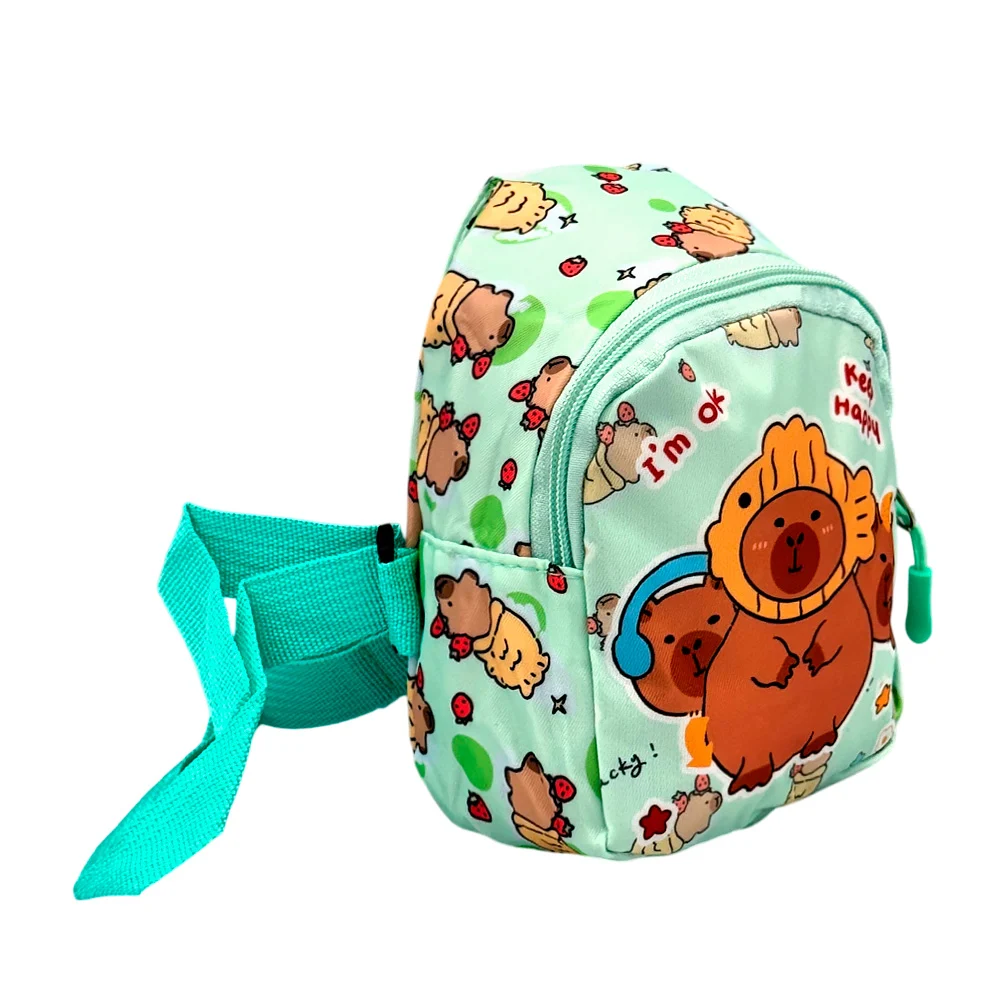 Bolsa mariconera infantil con estampado de capibara, variedad de colores / xb-01 - Imagen 4