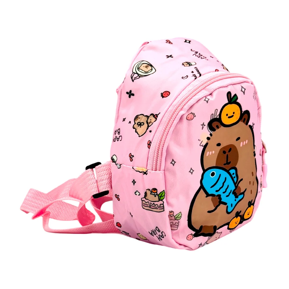 Bolsa mariconera infantil con estampado de capibara, variedad de colores / xb-01 - Imagen 7