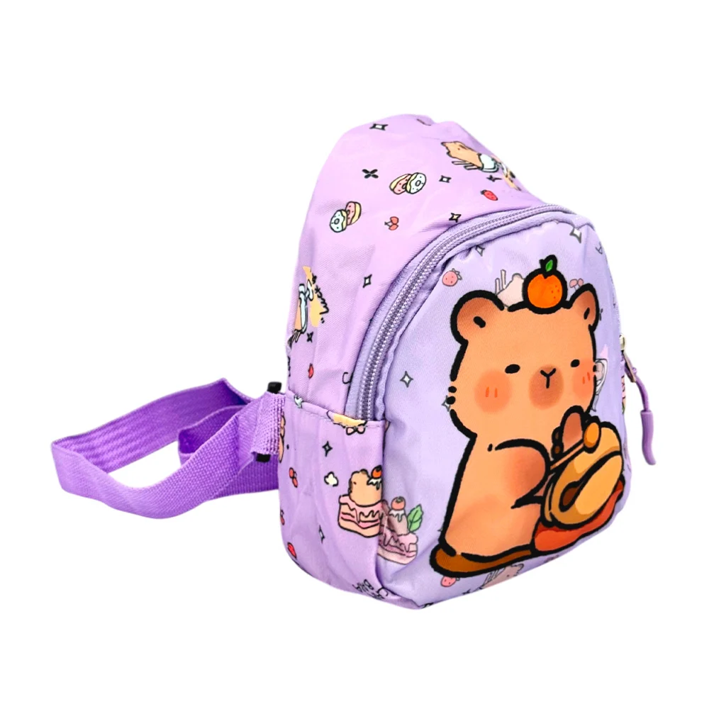 Bolsa mariconera infantil con estampado de capibara, variedad de colores / xb-01 - Imagen 3