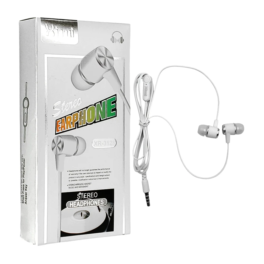 Audífonos alámbricos xinmi con entrada auxiliar, variedad de colores / stereo earphone / xr-3128