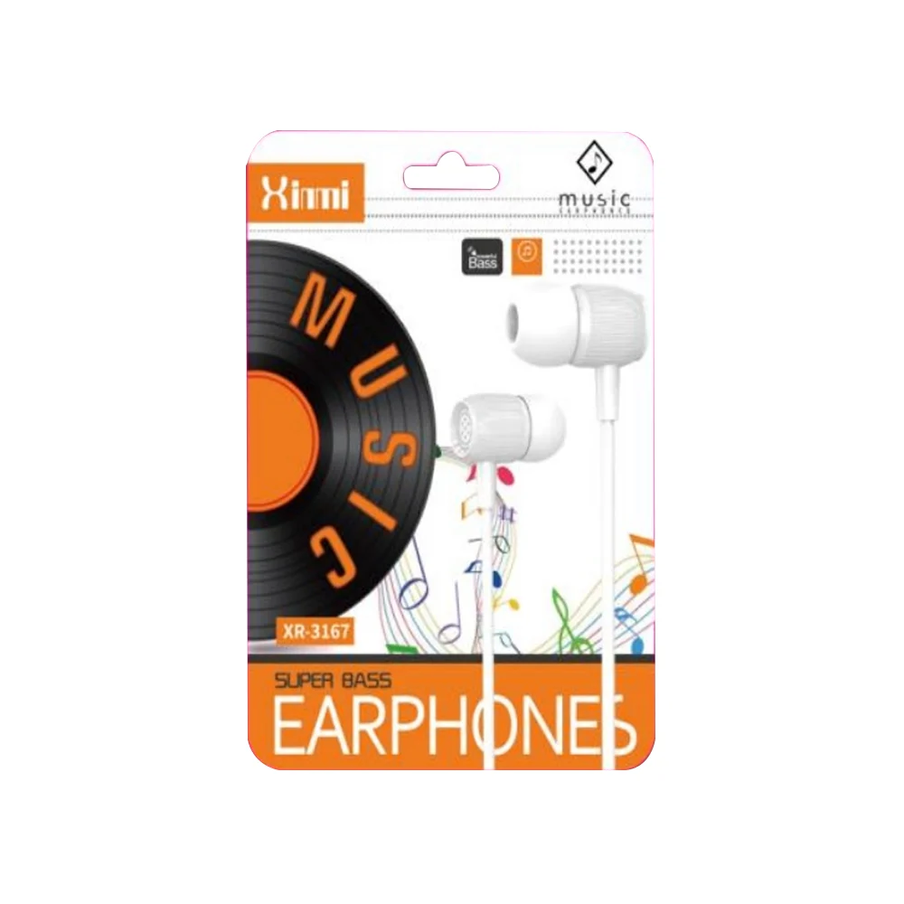Audífonos alámbricos manos libres con entrada auxiliar 3.5mm, variedad de colores / earphones / xr-3167